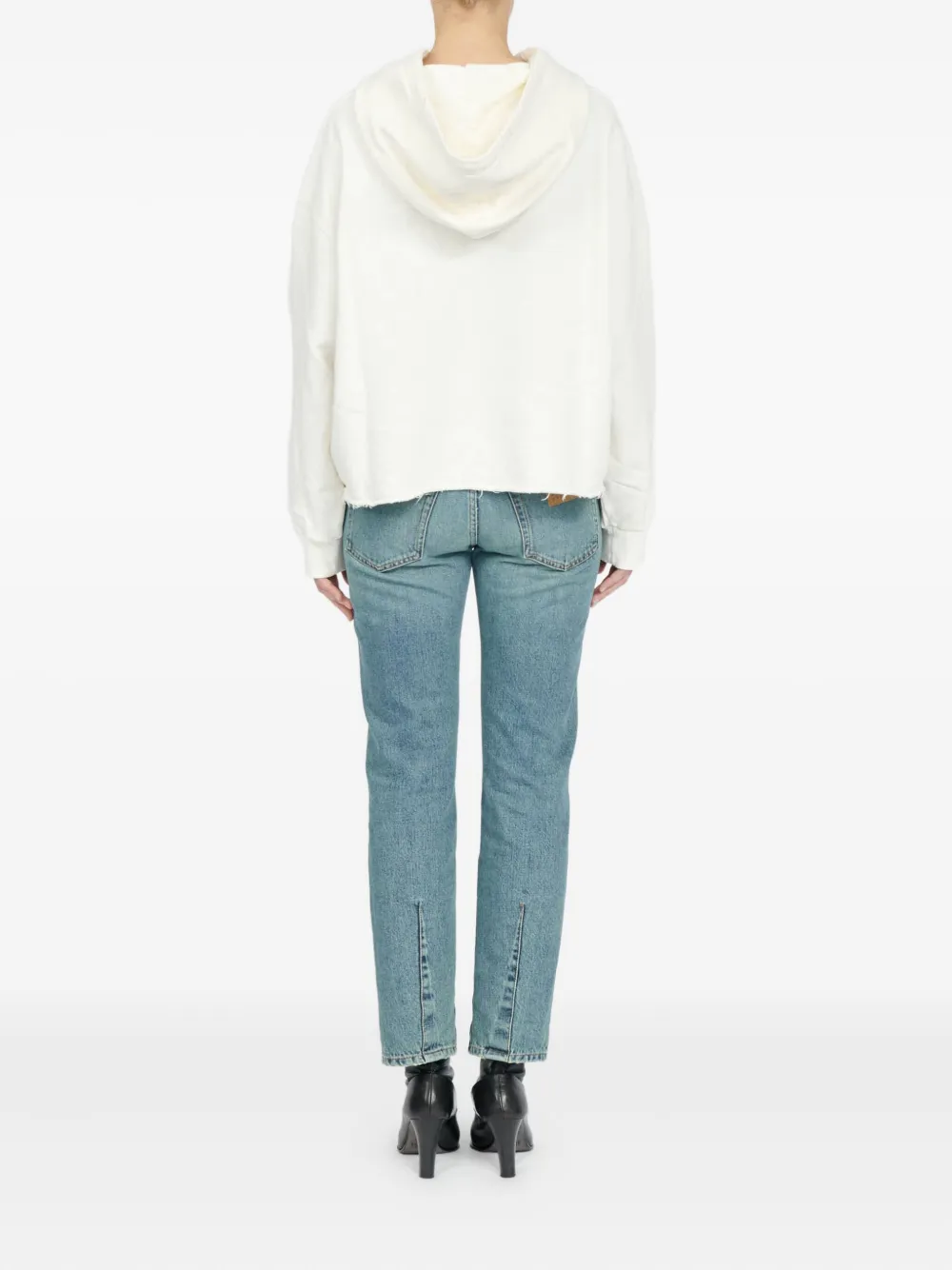 Mm6 Maison Margiela Mm6 By Maison Margiela Relaxed-fit Cotton Sweatshirt With Minimal Logo Detail In White