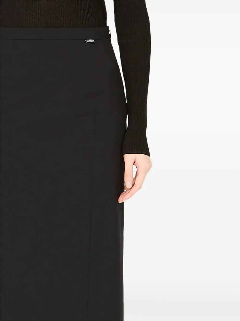 MM6 Maison Margiela panelled midi skirt Zwart