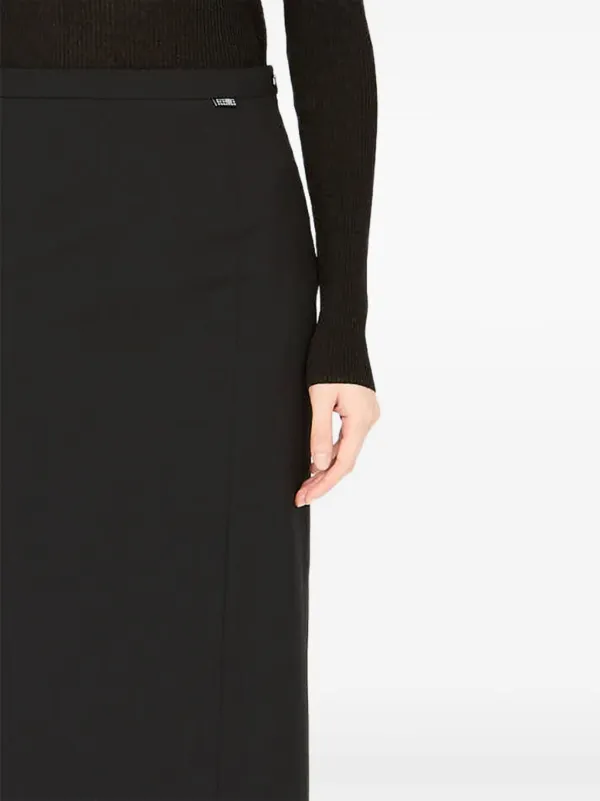 MM6 Maison Margiela Panelled Midi Skirt | Black | FARFETCH HK