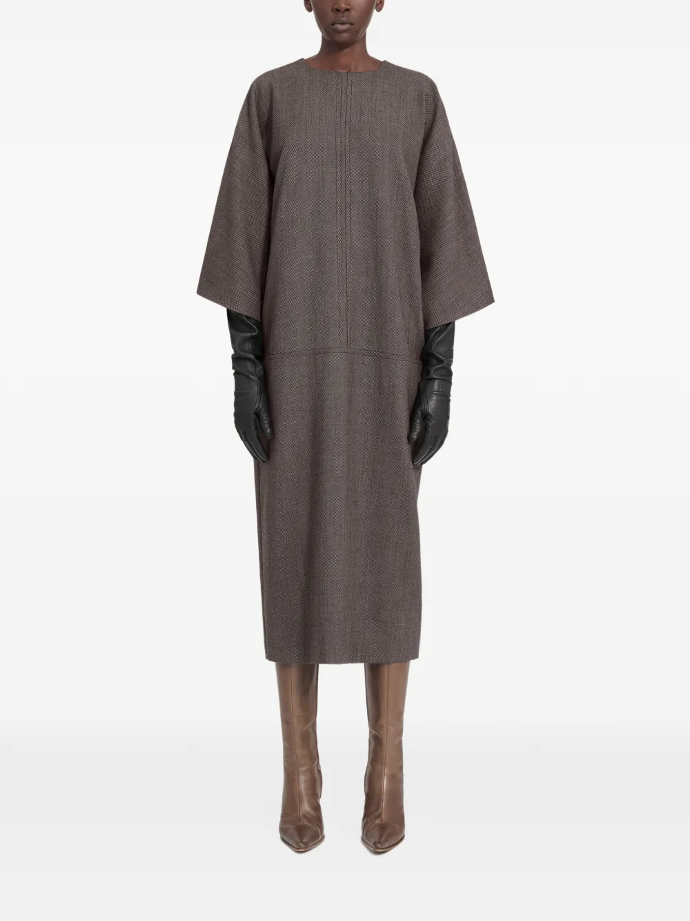 MM6 Maison Margiela Midi-jurk met textuur Grijs