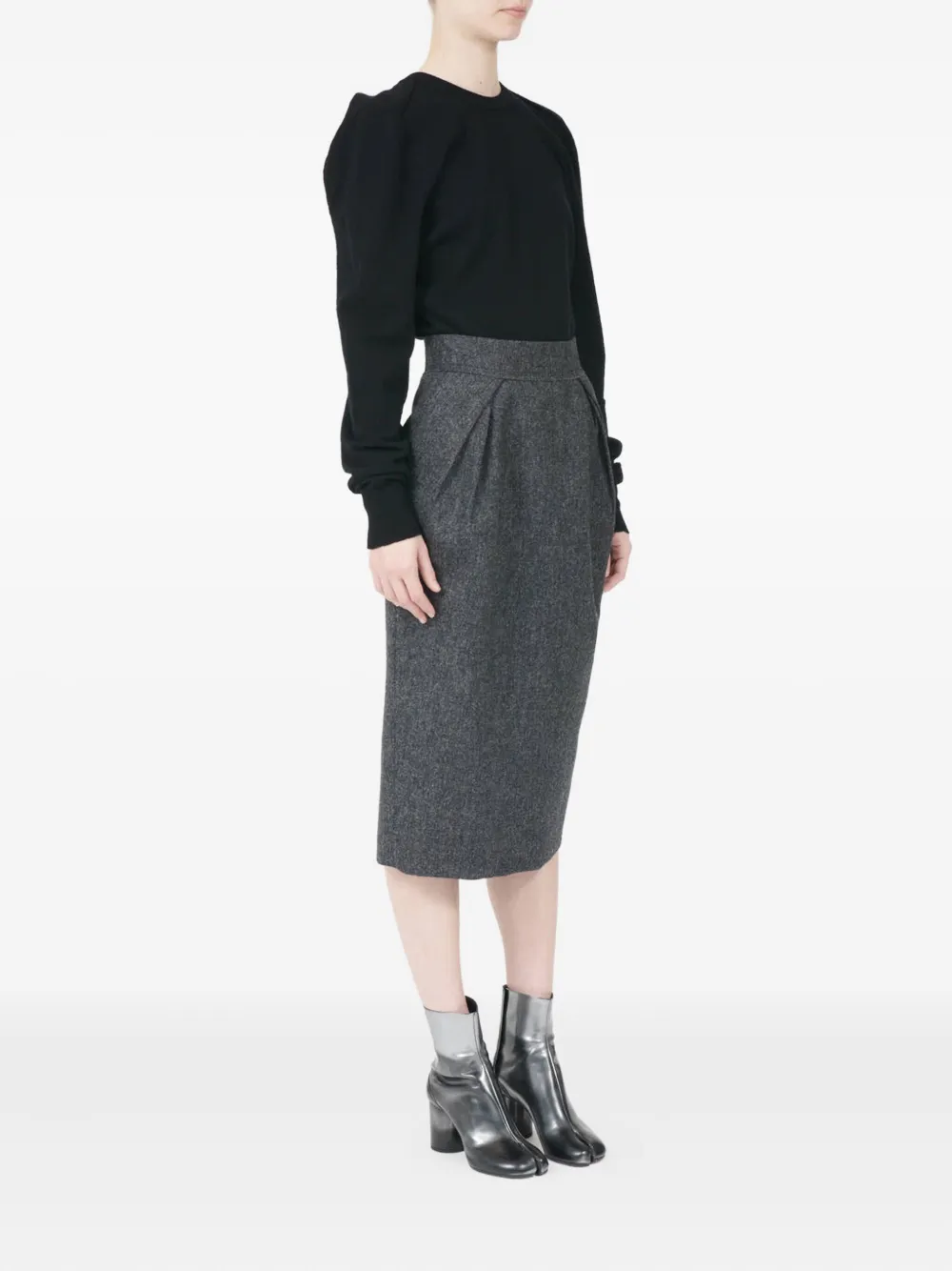 Maison Margiela Midi-plooirok Grijs