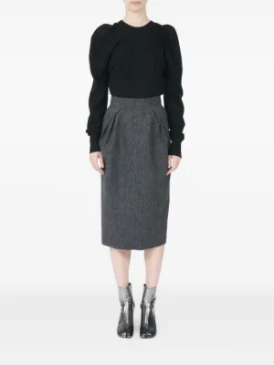 マルジェラキルティングサテンスカート Maison Margiela サテン スカート | ブラック | FARFETCH JP