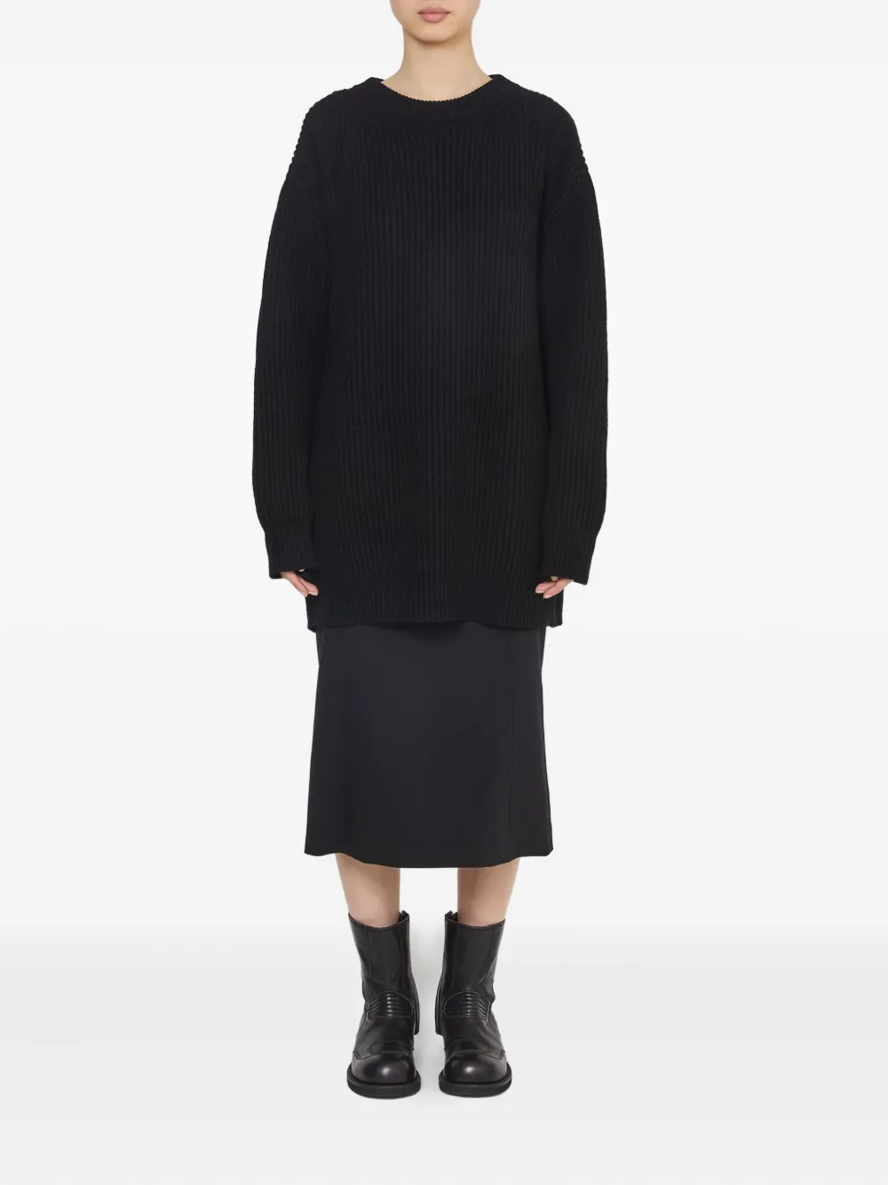 MM6 Maison Margiela Sweater met ronde hals - Zwart