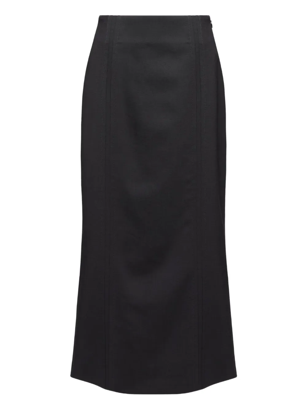 MM6 Maison Margiela back-slit midi skirt Zwart