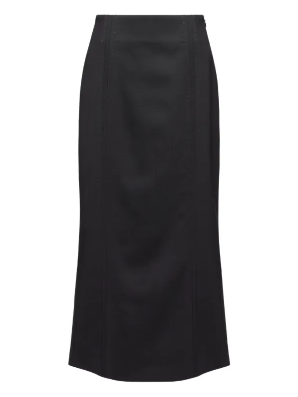MM6 エムエムシックス　バックスリットイージースカート MM6 Maison Margiela バックスリット スカート | ブラック | FARFETCH JP