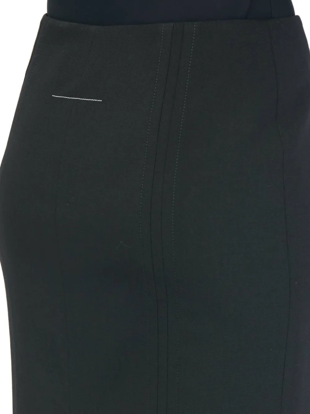 MM6 Maison Margiela back-slit midi skirt Zwart