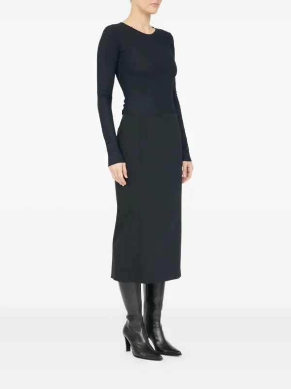 MM6 エムエムシックス　バックスリットイージースカート MM6 Maison Margiela バックスリット スカート | ブラック | FARFETCH JP