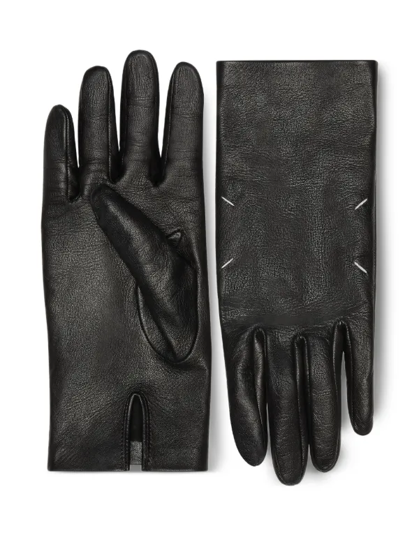 Maison Margiela レザーグローブ | ブラック | FARFETCH JP