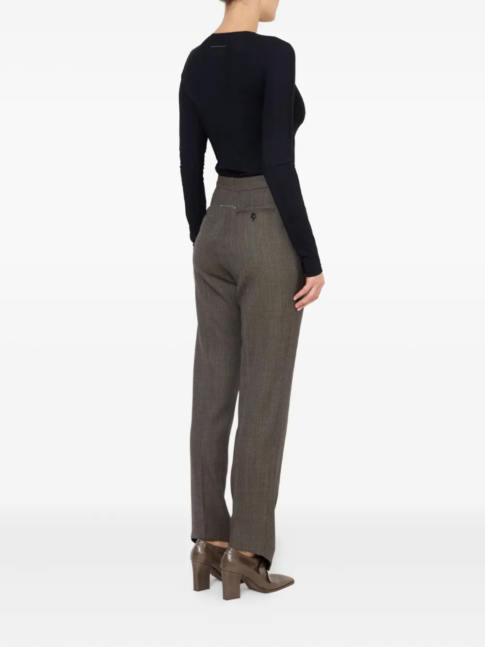 MM6 Maison Margiela Wollen broek Bruin