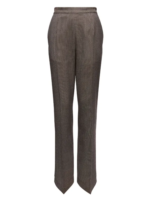 MM6 Maison Margiela Virgin-wool Trousers in Brown