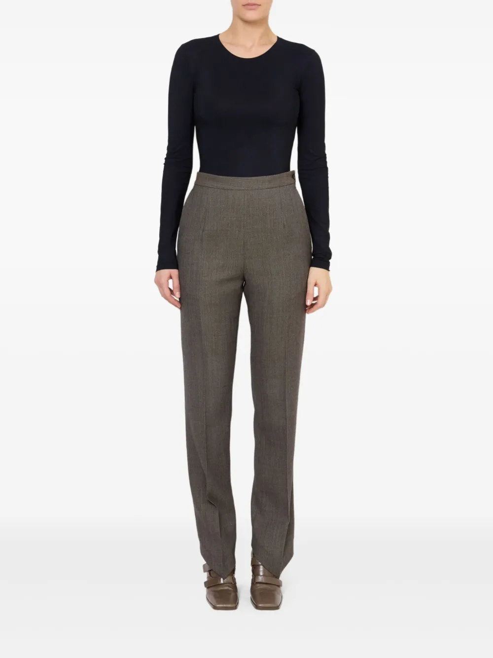 MM6 Maison Margiela Wollen broek - Bruin