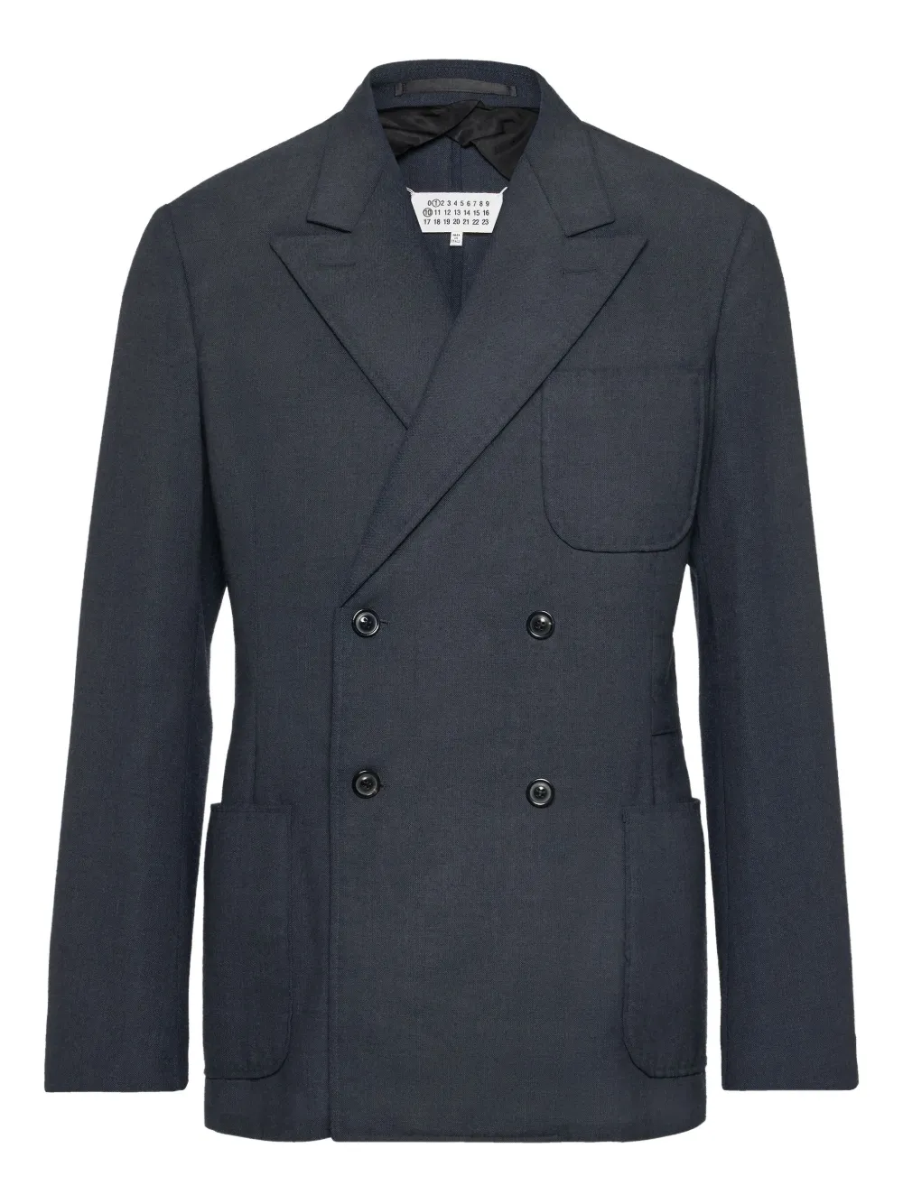 Maison Margiela Jack met dubbele rij knopen en zak Grijs