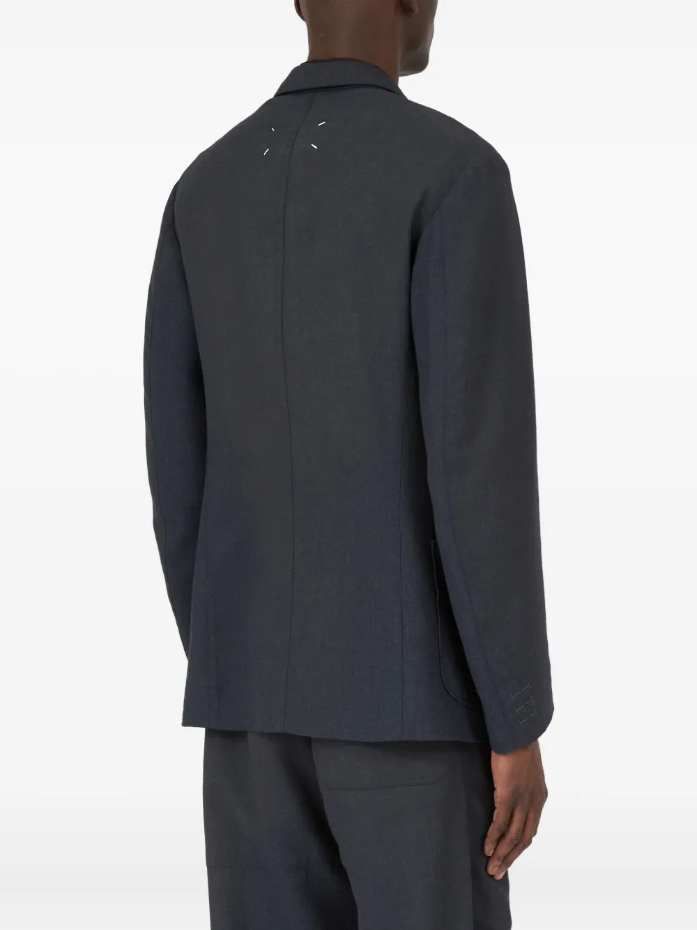 Maison Margiela Jack met dubbele rij knopen en zak Grijs
