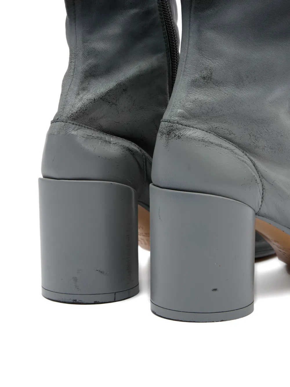 MM6 Maison Margiela leather ankle boots Grey