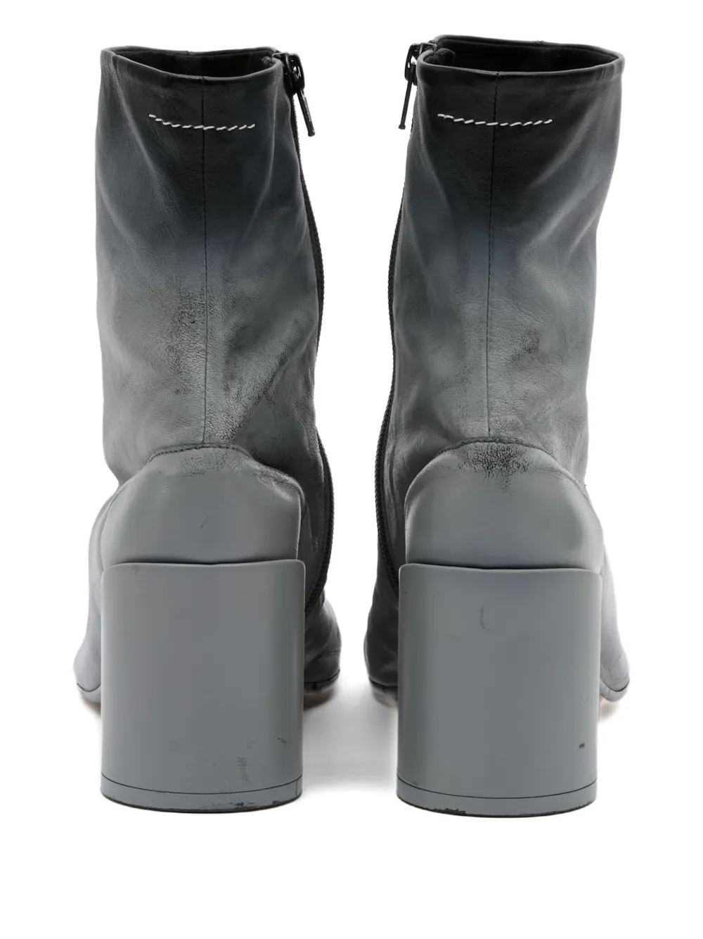 MM6 Maison Margiela leather ankle boots Grey