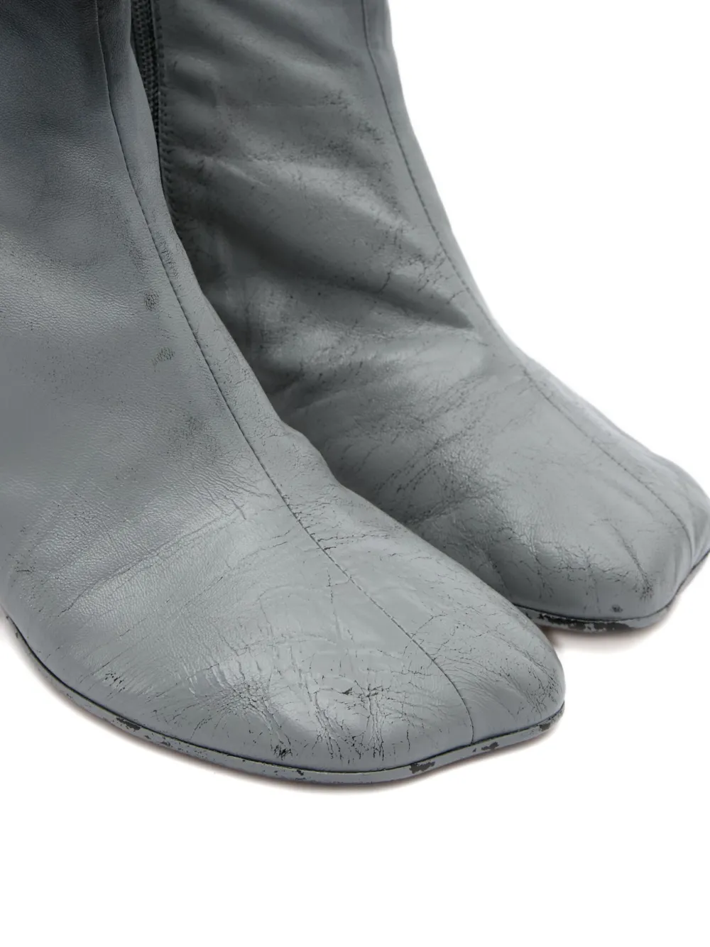 MM6 Maison Margiela leather ankle boots Grey