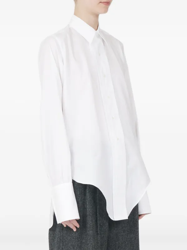 Maison Margiela curved-hem Shirt | White | FARFETCH RO