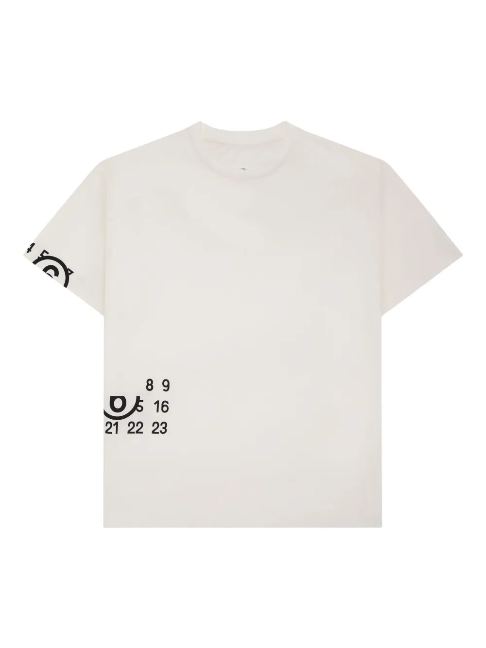 MM6 Maison Margiela Spiga Capsule Numbers Tシャツ - ホワイト MM6 Maison Margiela Spiga Capsule Numbers Tシャツ - ホワイト