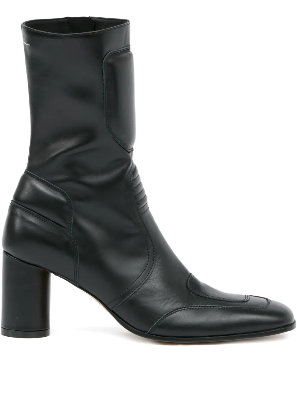 MM6 Maison Margiela Leren enkellaarzen Zwart