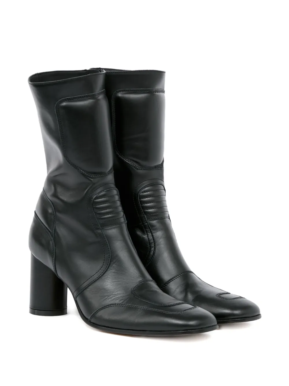 MM6 Maison Margiela Leren enkellaarzen Zwart