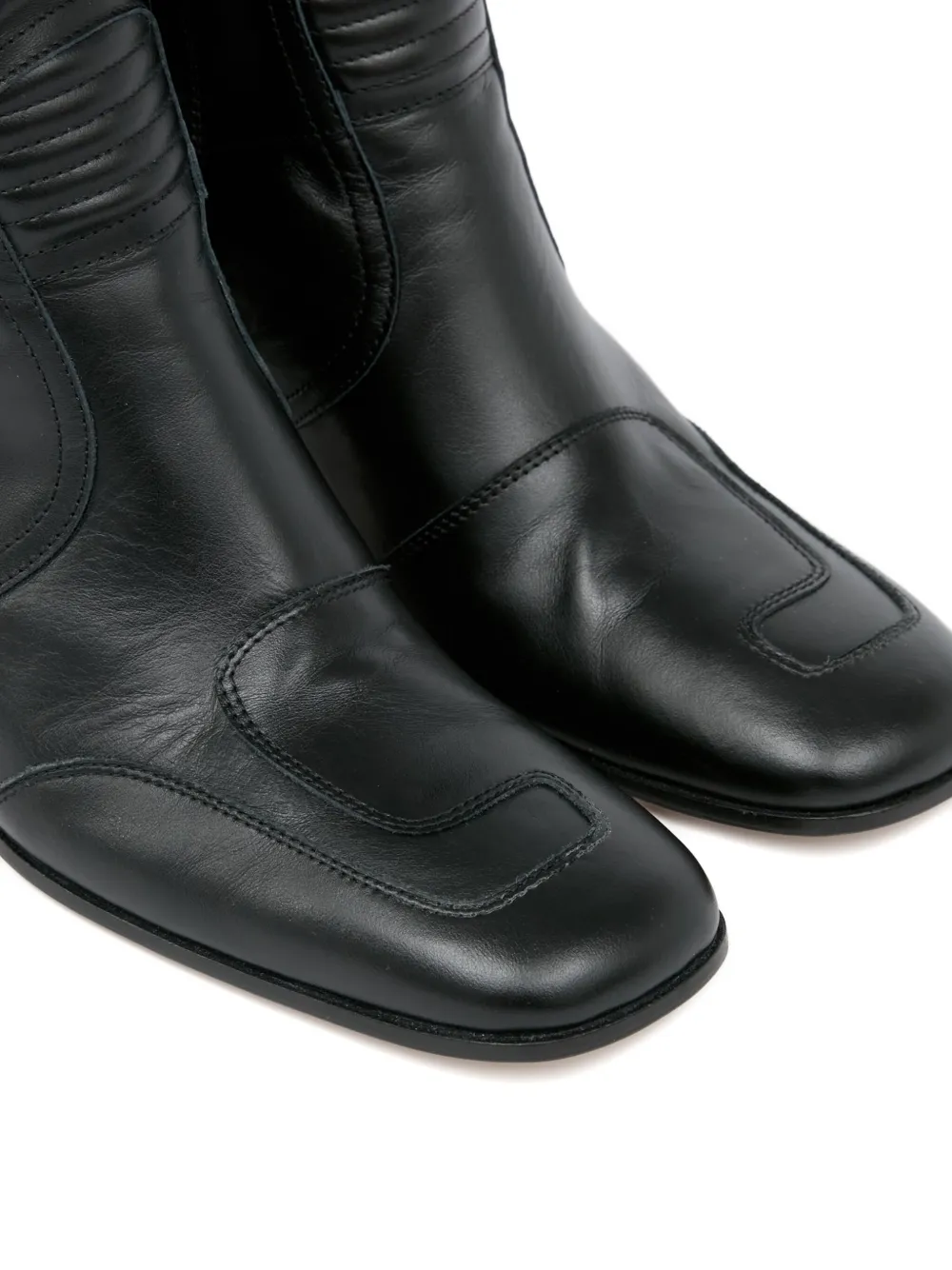 MM6 Maison Margiela Leren enkellaarzen Zwart