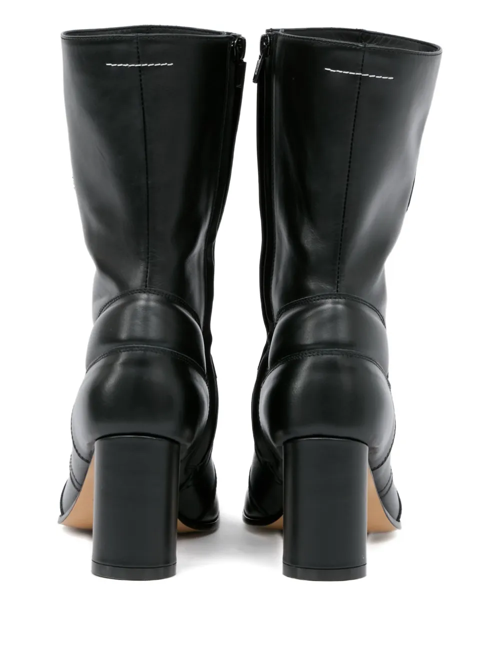 MM6 Maison Margiela Leren enkellaarzen Zwart