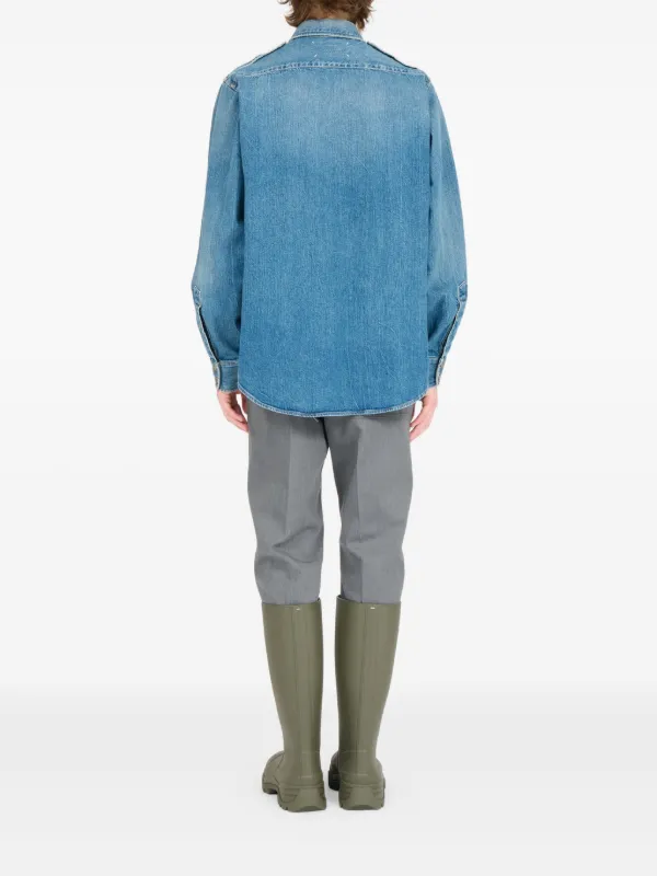 Maison Margiela パッチポケット デニムシャツ | ブルー | FARFETCH JP