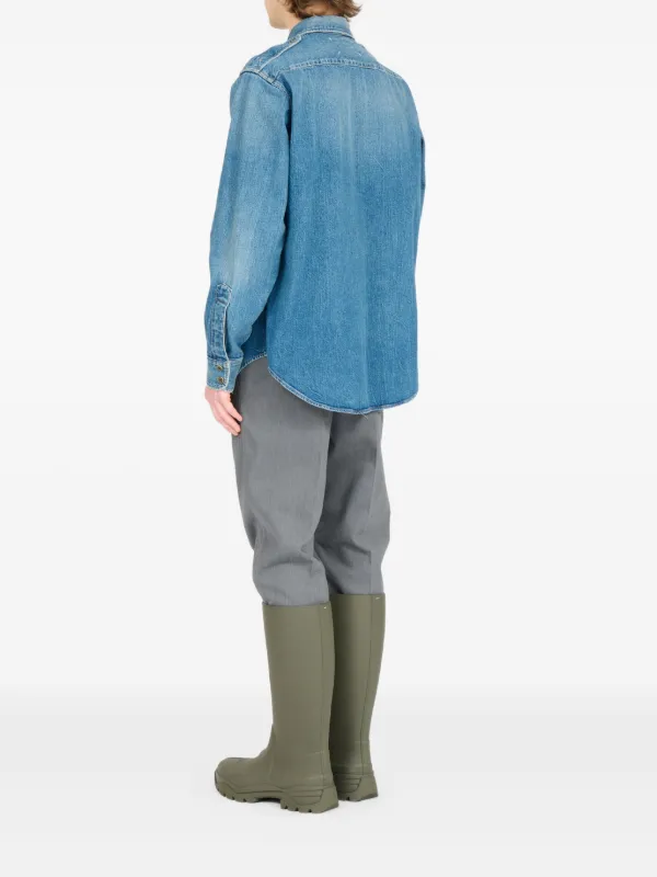 Maison Margiela パッチポケット デニムシャツ | ブルー | FARFETCH JP