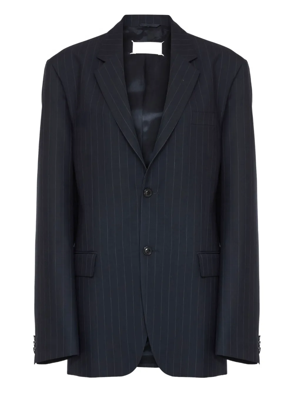 Maison Margiela ストライプ シングルジャケット - ブルー