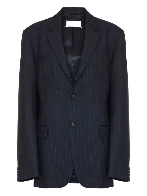 Maison Margiela Pinstripe Single-breasted Blazer in Blue