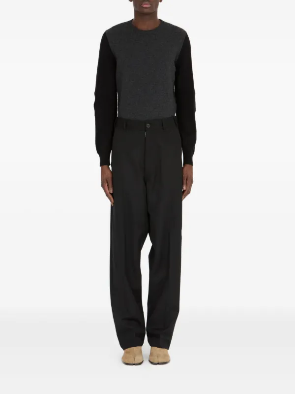 Maison Margiela センタープレス パンツ | ブラック | FARFETCH JP