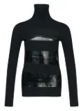 MM6 Maison Margiela ribbed turtleneck sweater - Black