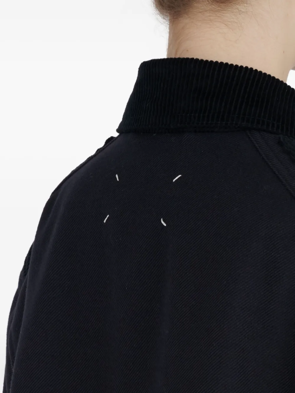Maison Margiela corduroy-collar Overshirt | Blue | FARFETCH RO