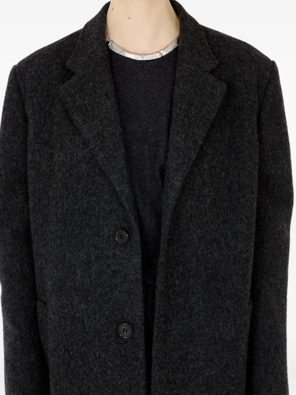 Maison Margiela Four-stitch Single-breasted Coat In Black