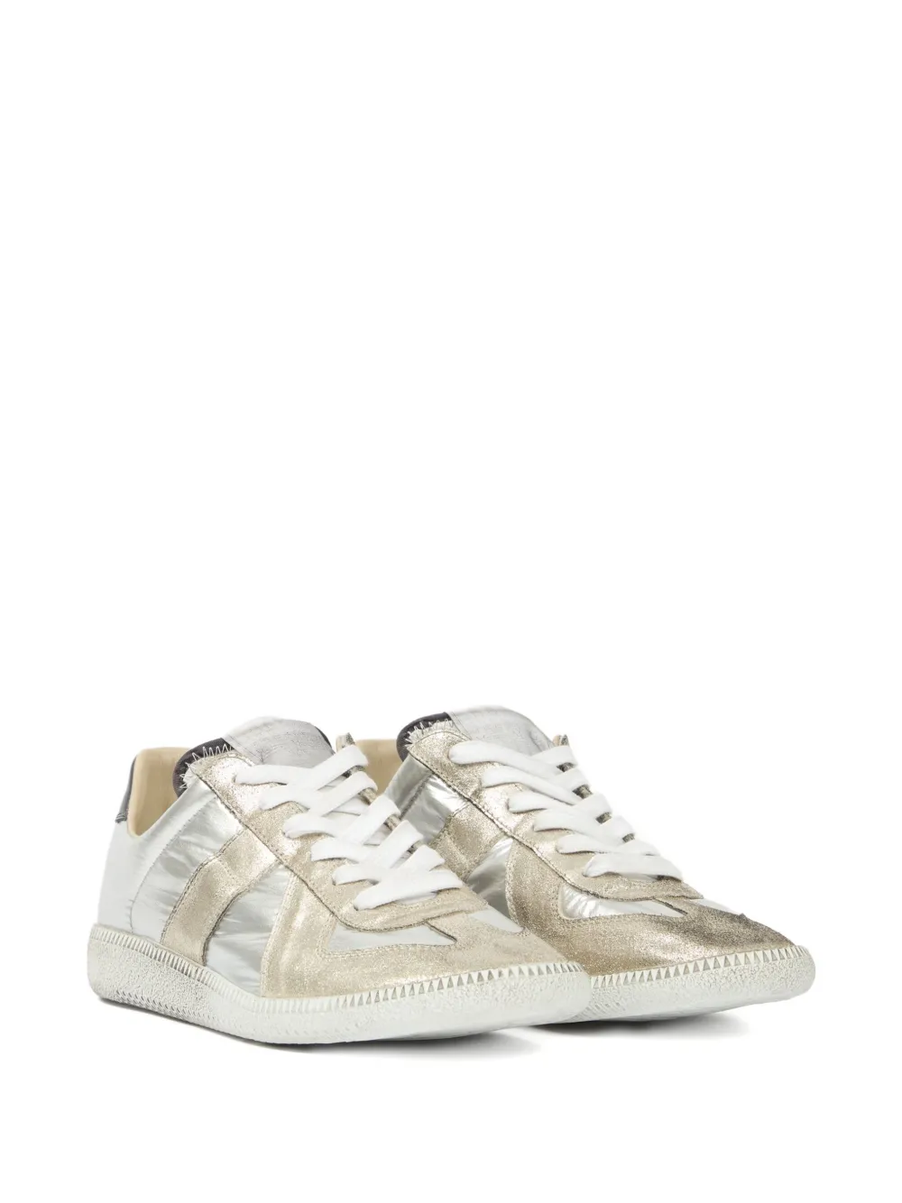 Maison Margiela leather low-top sneakers Gold