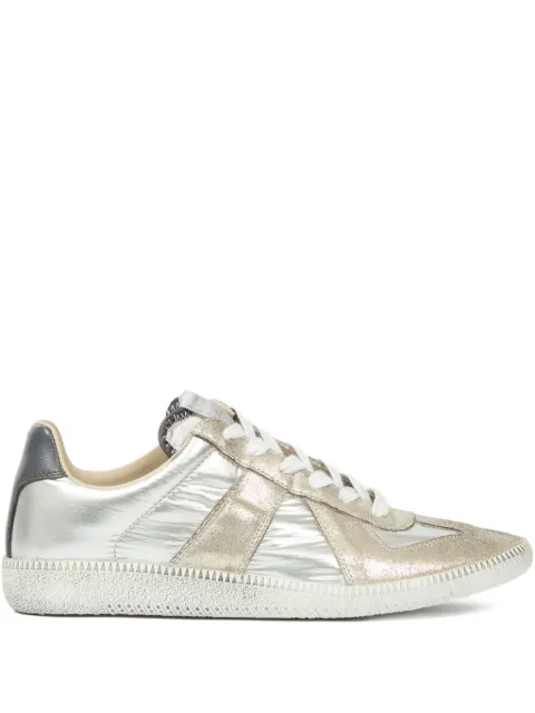 Maison Margiela tenis bajos metalizados