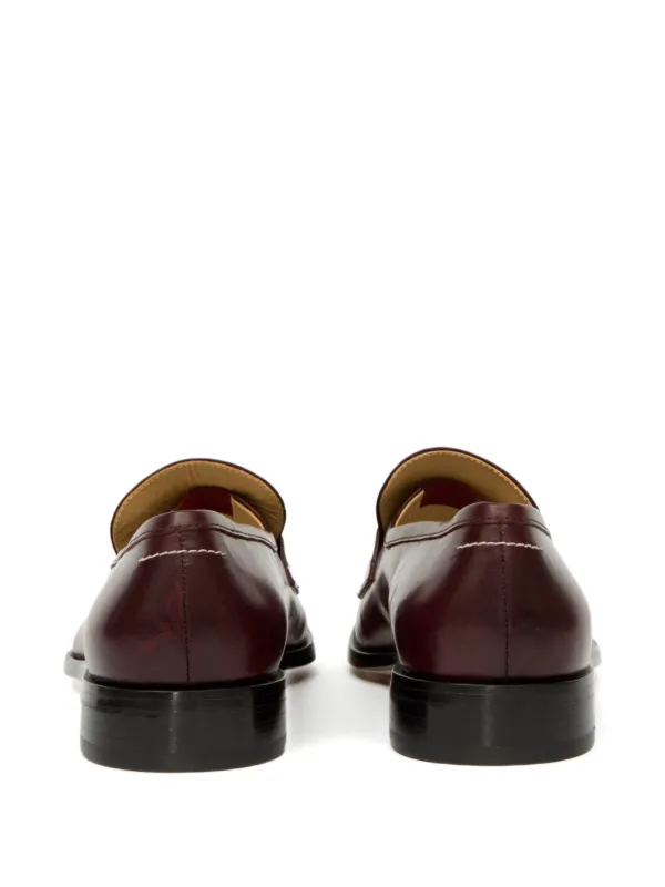 MM6 Maison Margiela Tabi レザーローファー | レッド | FARFETCH JP