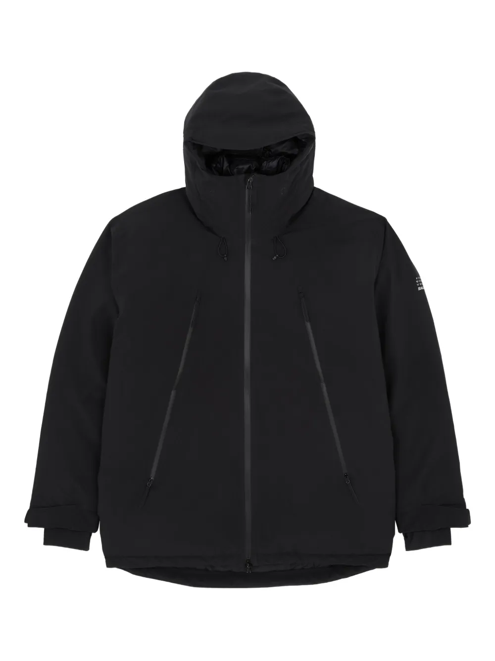 Mm6 Maison Margiela Hooded Zip-front Bomber Jacket In Black