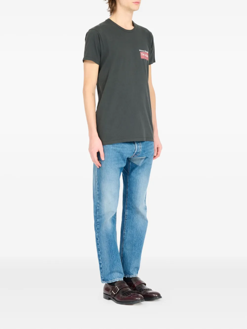 Maison Margiela T-shirt met tekst Grijs
