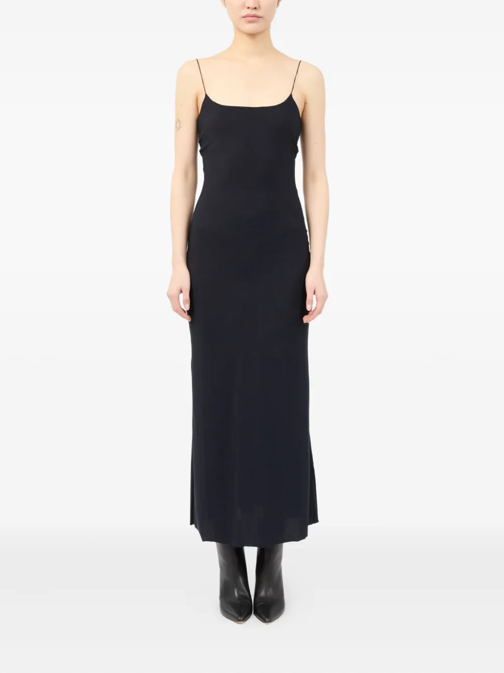 MM6 Maison Margiela slip maxi dress - Zwart