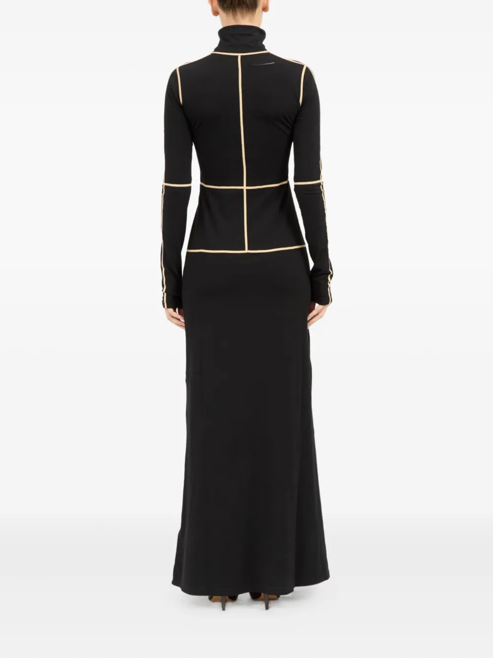 MM6 Maison Margiela Jurk met col en vlakken Zwart