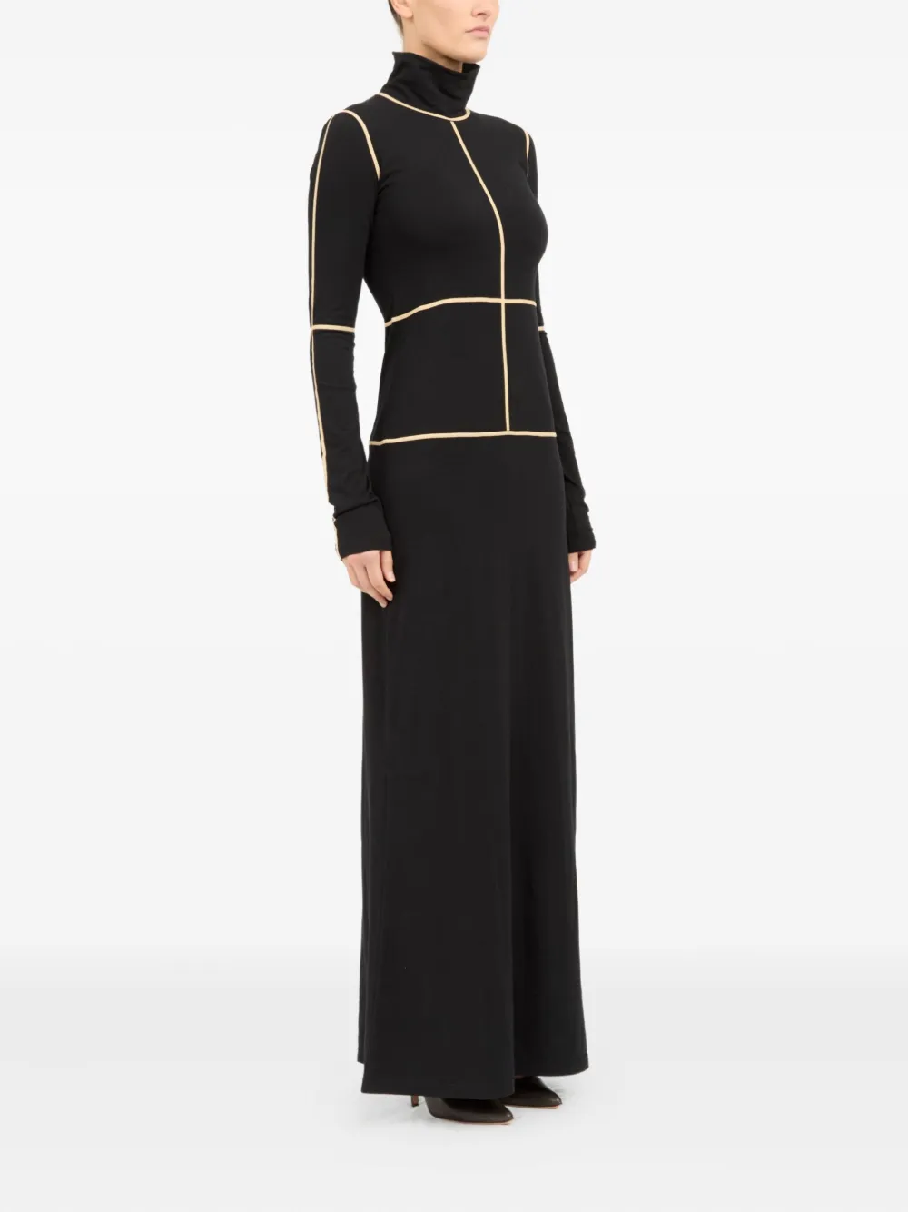 MM6 Maison Margiela Jurk met col en vlakken Zwart