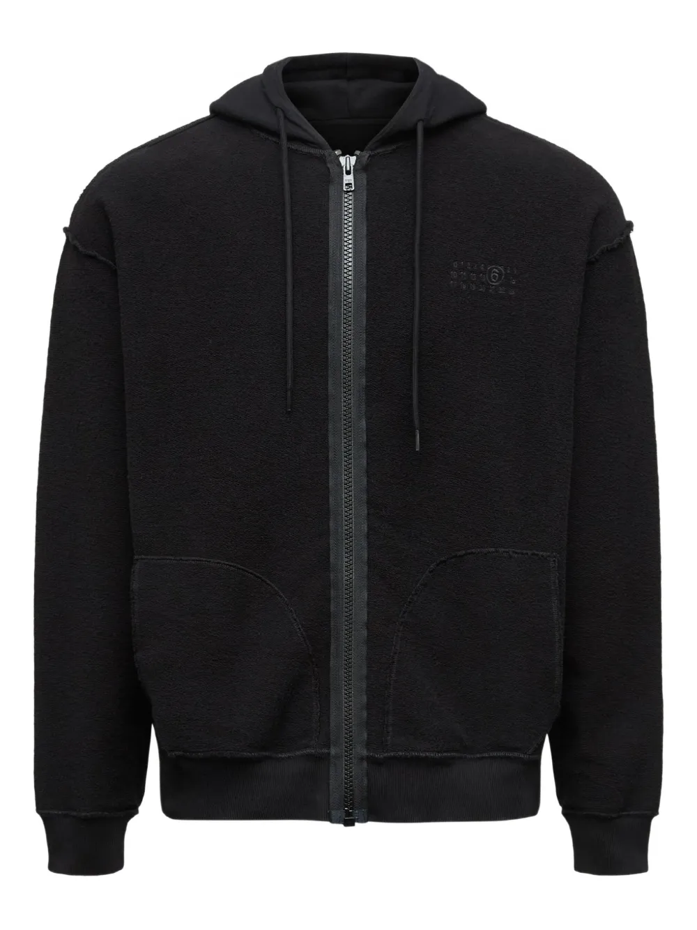 MM6 Maison Margiela Katoenen jack met capuchon Zwart