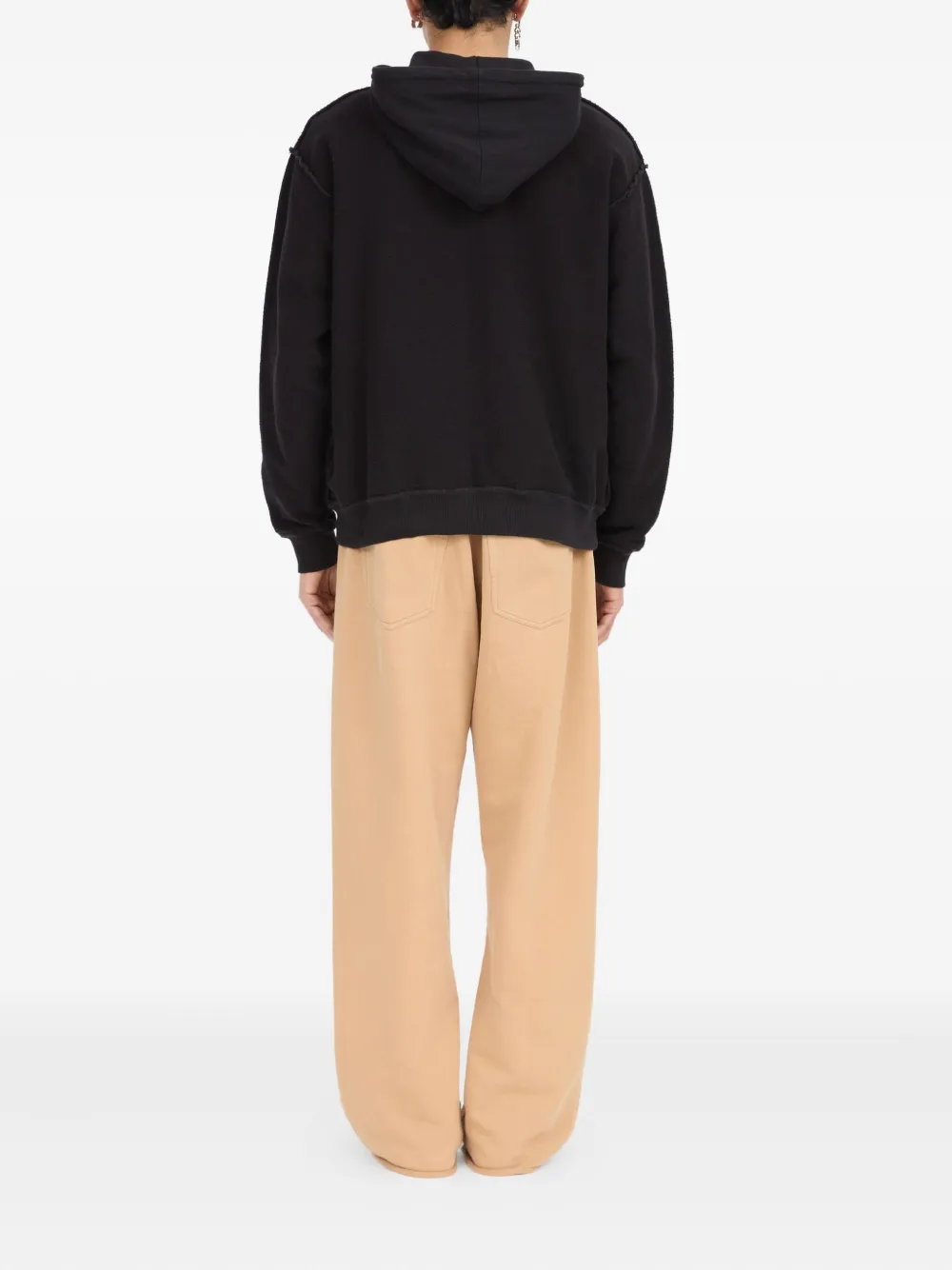 MM6 Maison Margiela Katoenen jack met capuchon Zwart