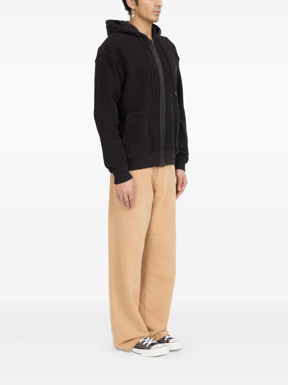 MM6 Maison Margiela Katoenen jack met capuchon Zwart