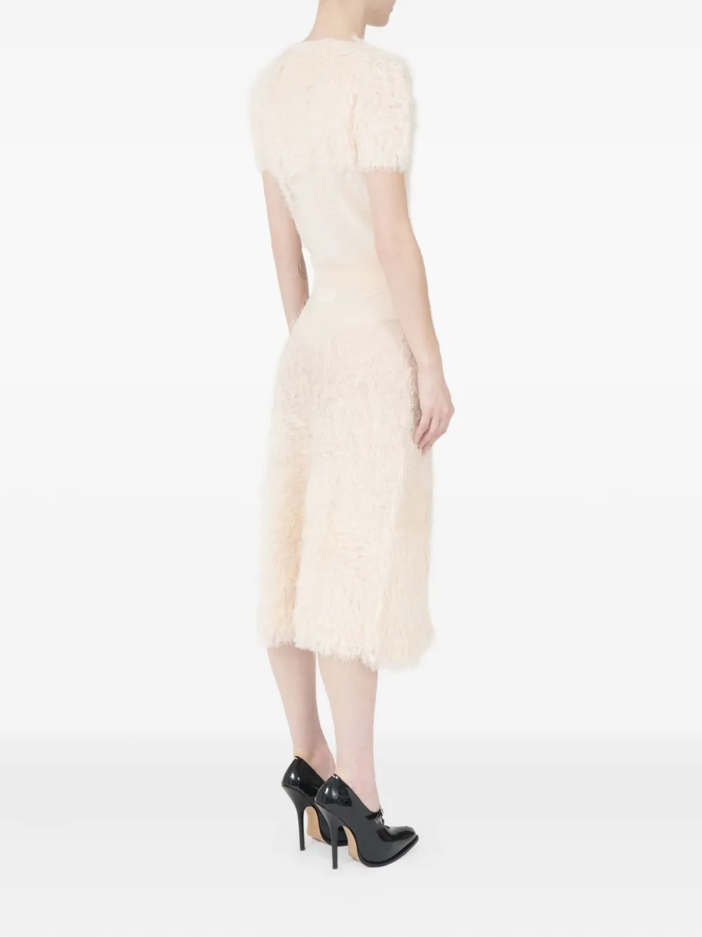 Maison Margiela fluffy crew-neck top Beige