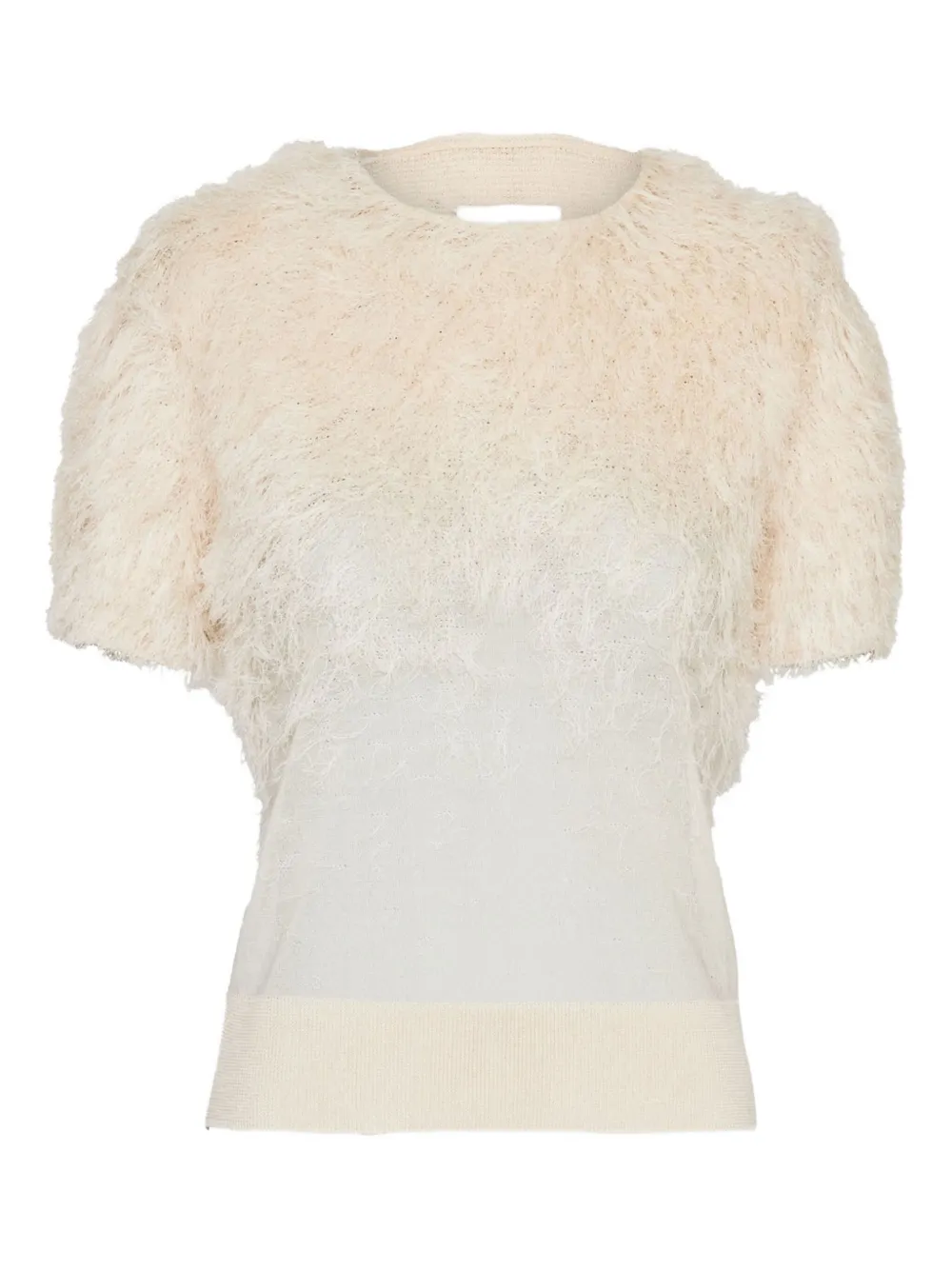 Maison Margiela fluffy crew-neck top Beige