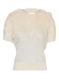 Maison Margiela fluffy crew-neck top - Neutrals