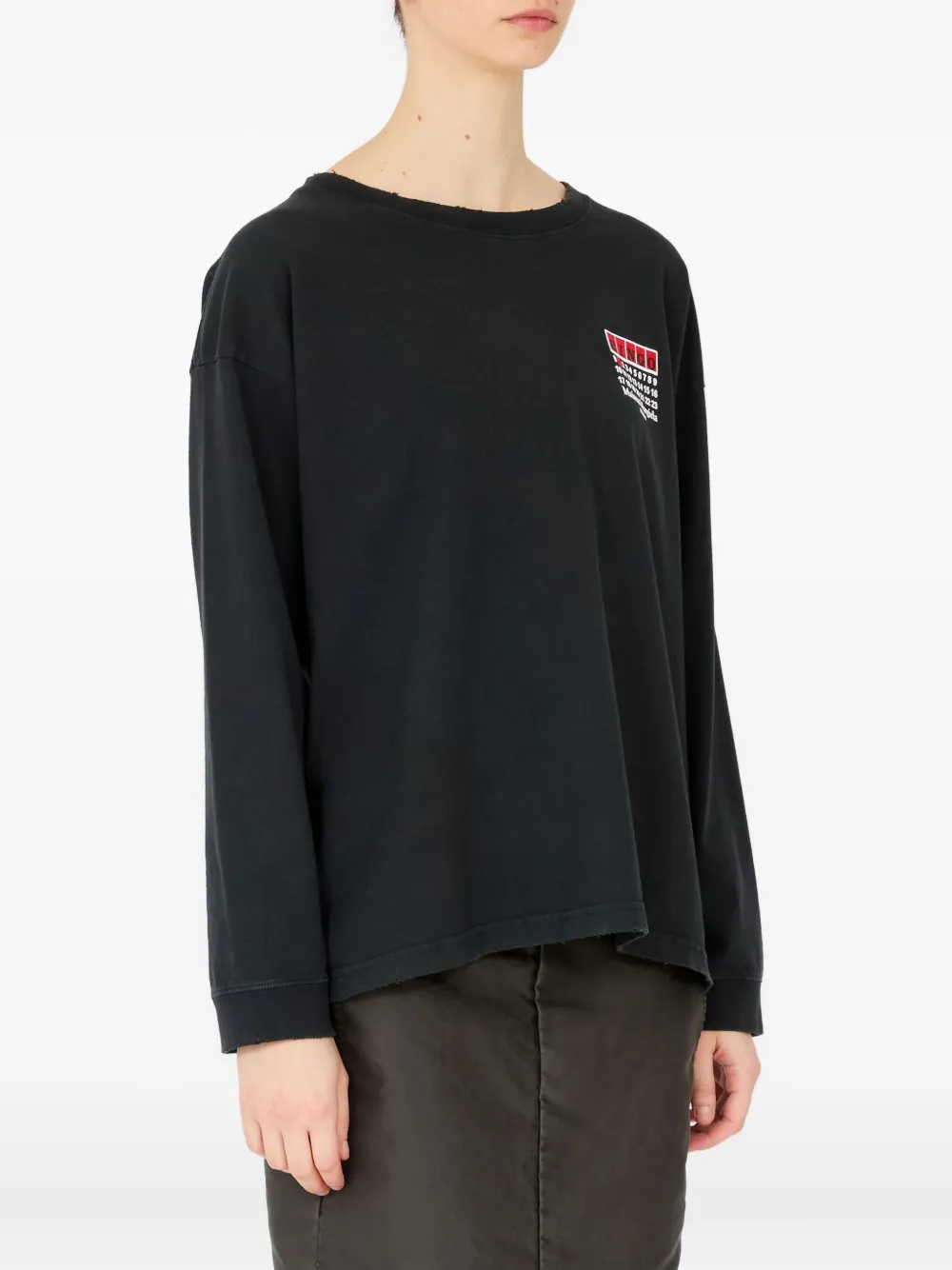 Maison Margiela Katoenen sweater met bingoprint Zwart