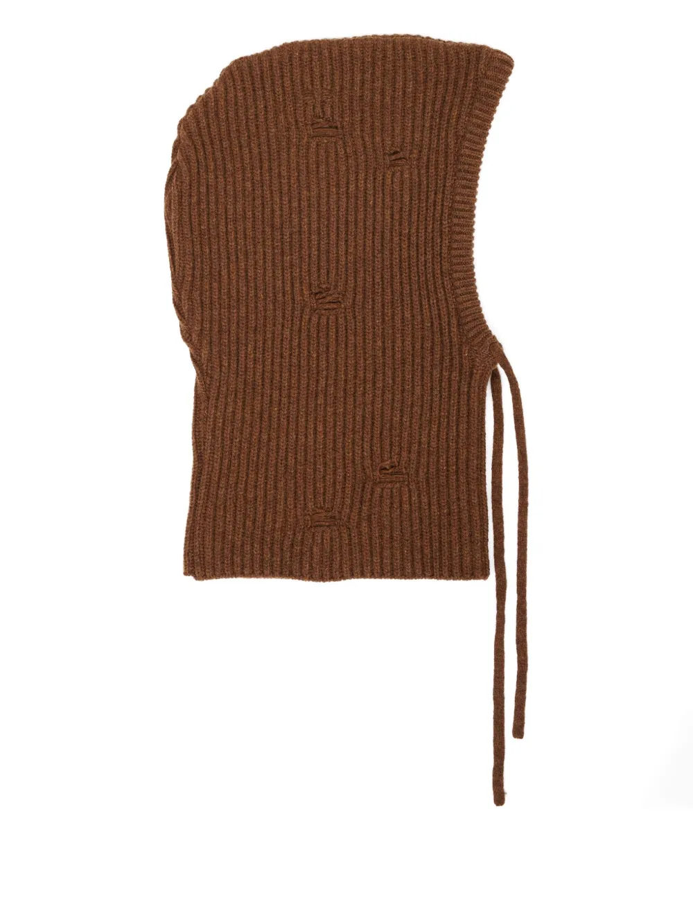 MM6 Maison Margiela Ribgebreide bivakmuts - Bruin